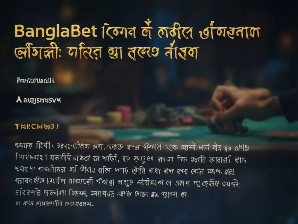 BanglaBet ডিপোজিট এবং উইথড্রয়াল গাইড